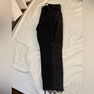Abercrombie & Fitch black denim high rise curve love mom jean Size 29/8S